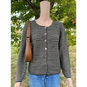 Vintage Reba Rose Knit Cardigan